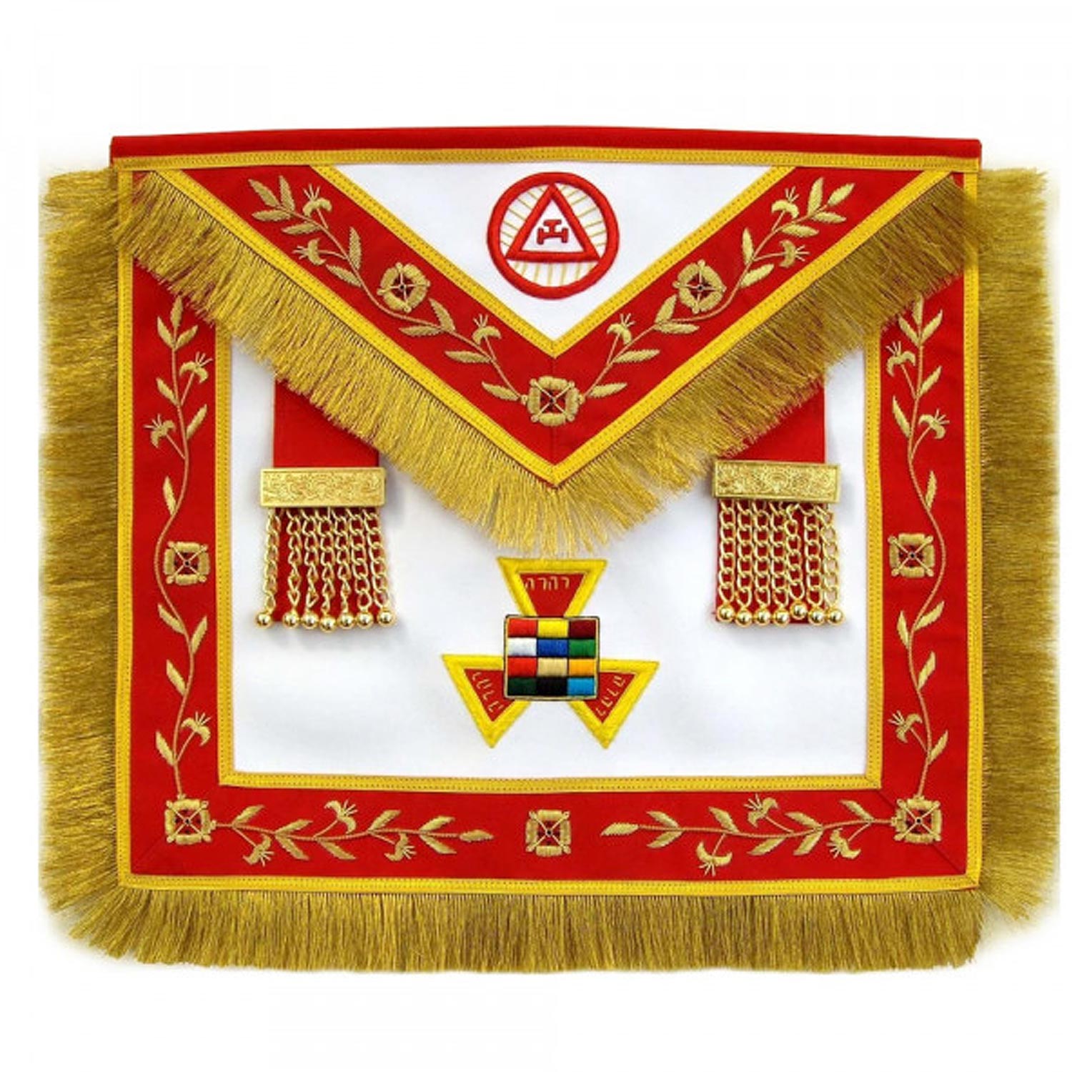Masonic Royal Arch PHP Past High Priest Apron Bullion Hand Embroidered Masonic Royal Arch PHP Past High Priest Apron Bullion Hand Embroidered