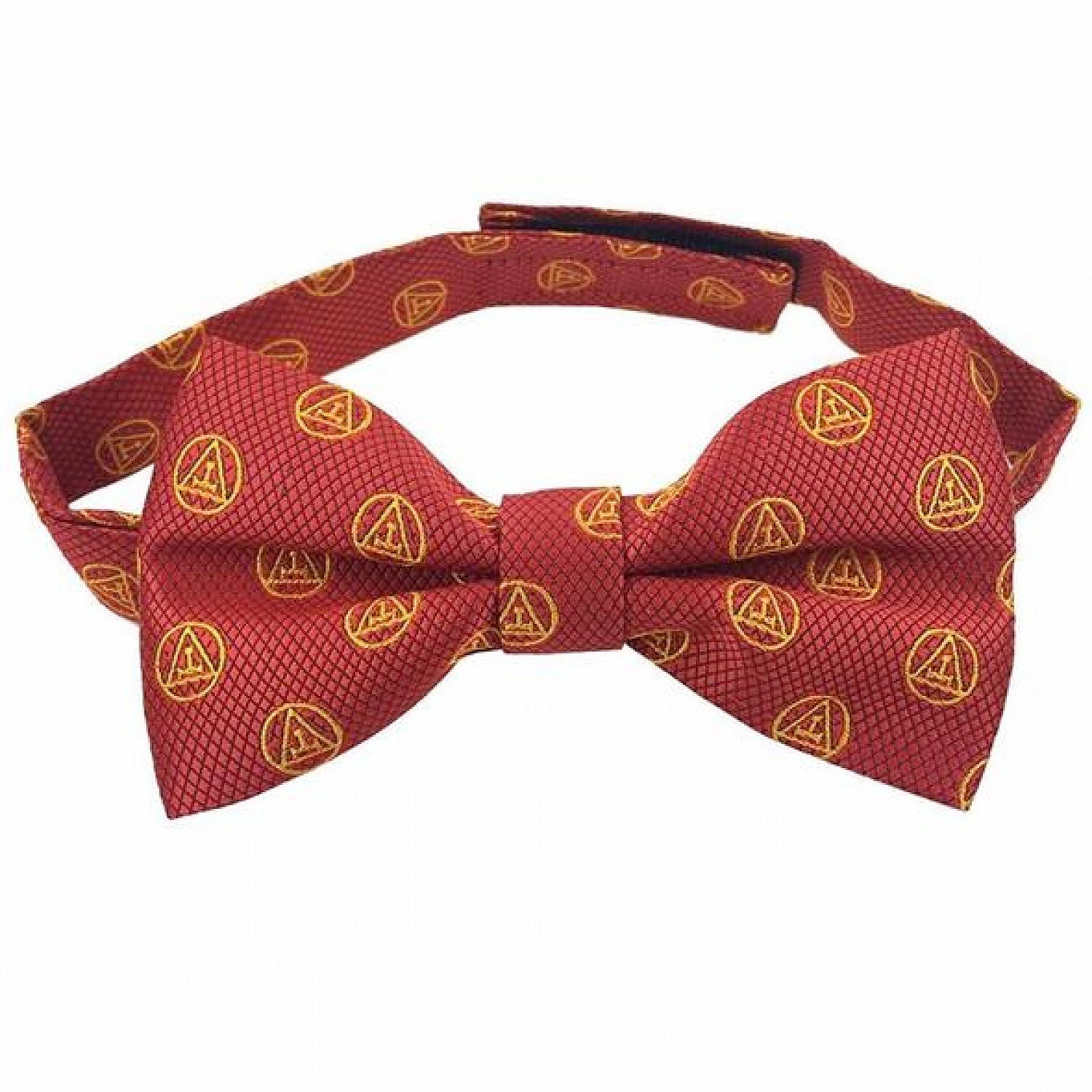Masonic Royal Arch RA Bow Tie with Taus Red and Yellow Masonic Royal Arch RA Bow Tie with Taus Red and Yellow