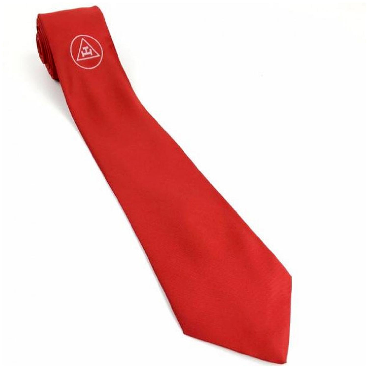 Masonic Royal Arch Red Silk Tie with embroided Logo RA Regalia Masonic Royal Arch Red Silk Tie with embroided Logo RA Regalia