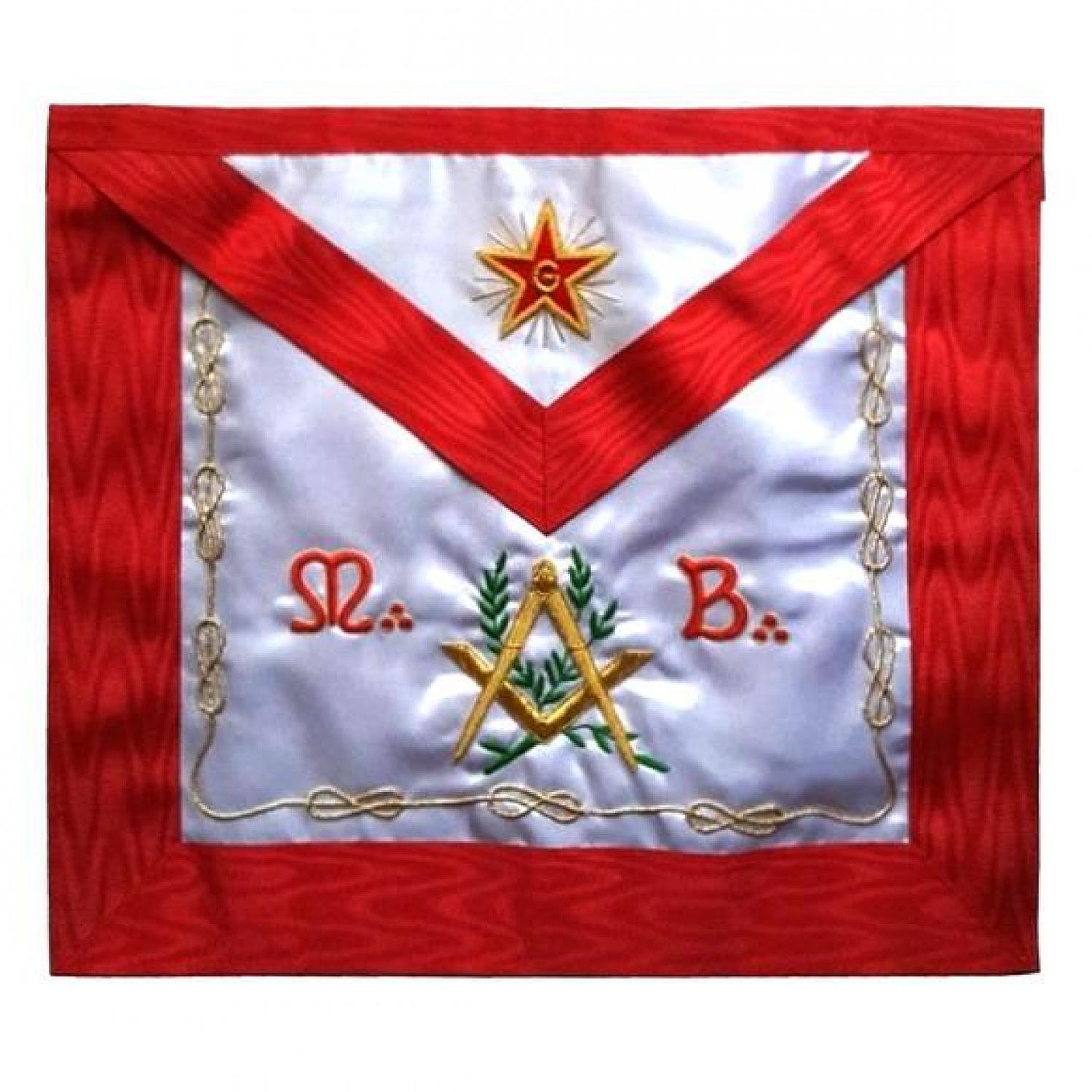 Masonic Scottish Rite Apron ASSR Master Mason Square Compass MB Flaming Star Masonic Scottish Rite Apron ASSR Master Mason Square Compass MB Flaming Star