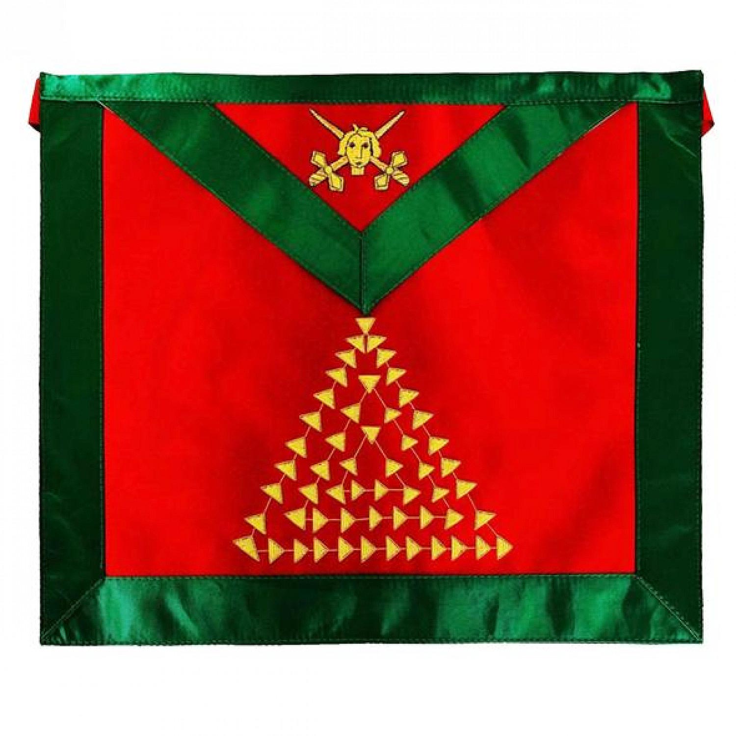 Masonic Scottish Rite Satin Apron AASR 15th Degree Bullion Embroidered Masonic Scottish Rite Satin Apron AASR 15th Degree Bullion Embroidered
