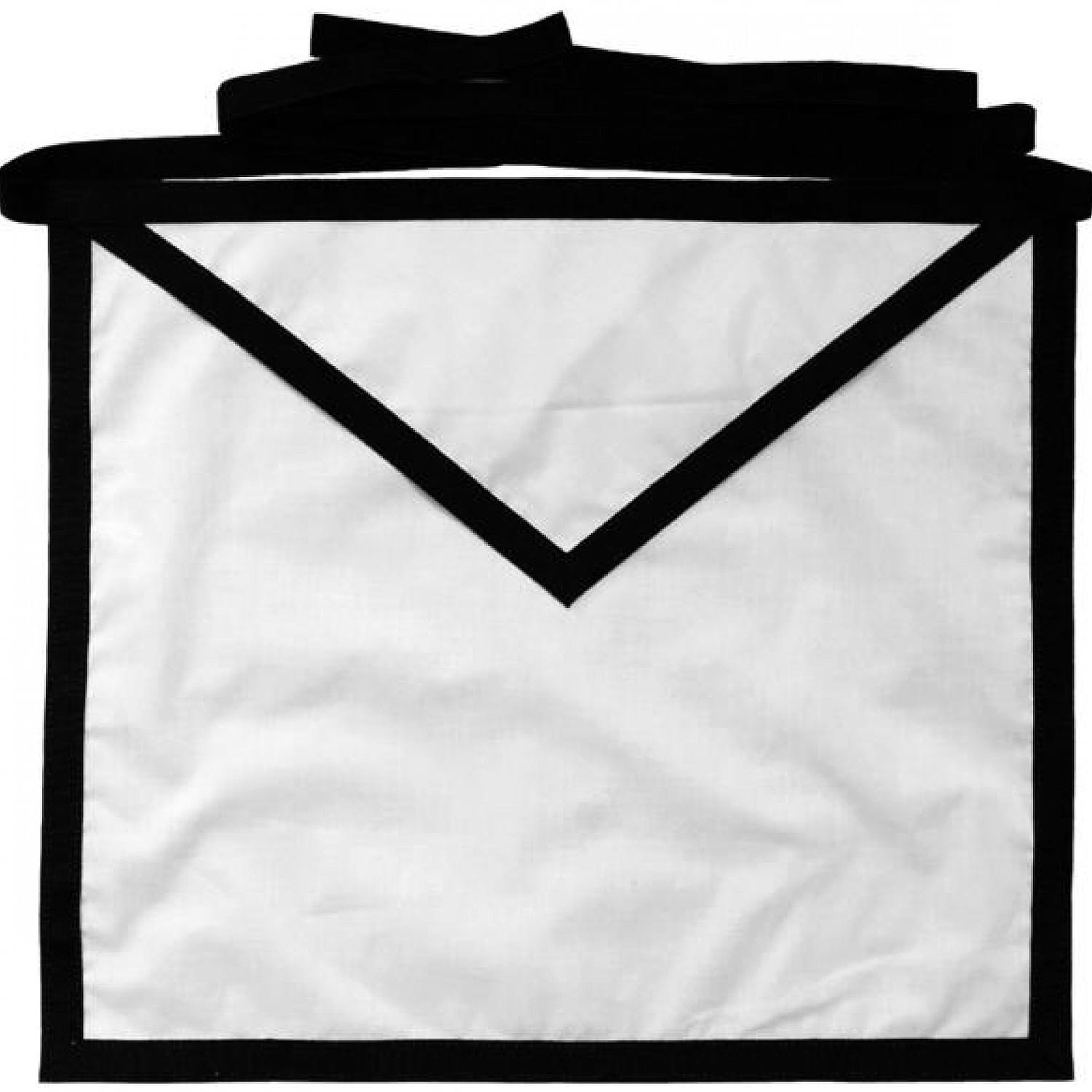 Masonic White Cotton Duck Cloth Funeral Apron Masonic White Cotton Duck Cloth Funeral Apron