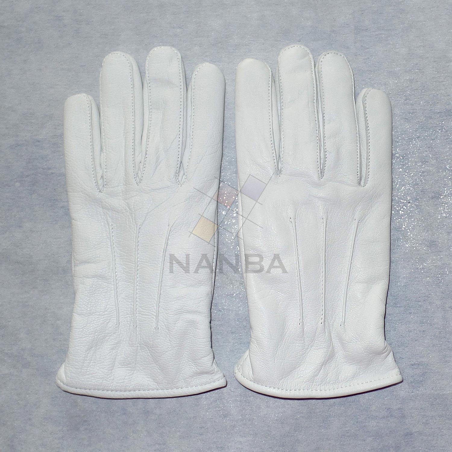Masonic White Leather Gloves Plain Masonic White Leather Gloves Plain