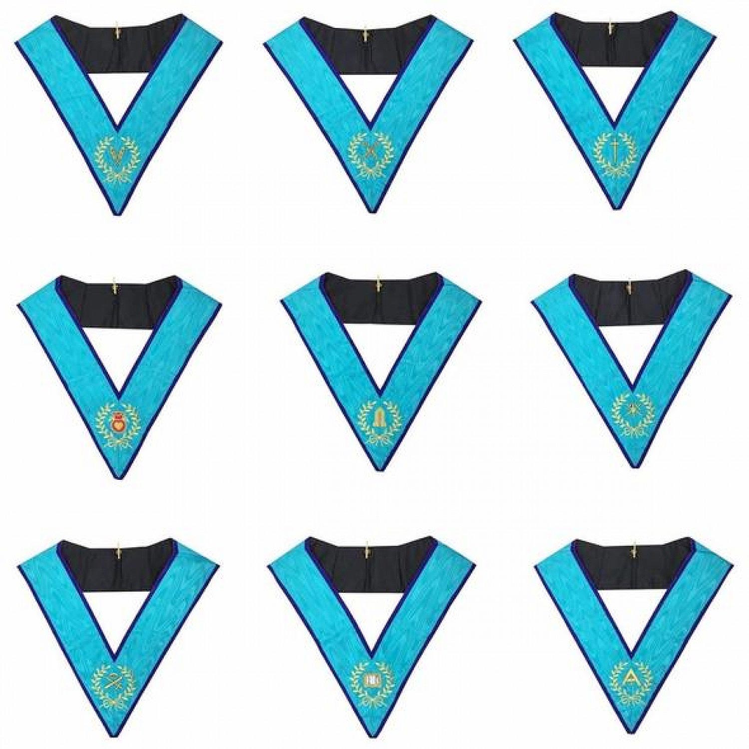 Memphis Misraim Officer Collars Machine Embroidery Set Memphis Misraim Officer Collars Machine Embroidery Set