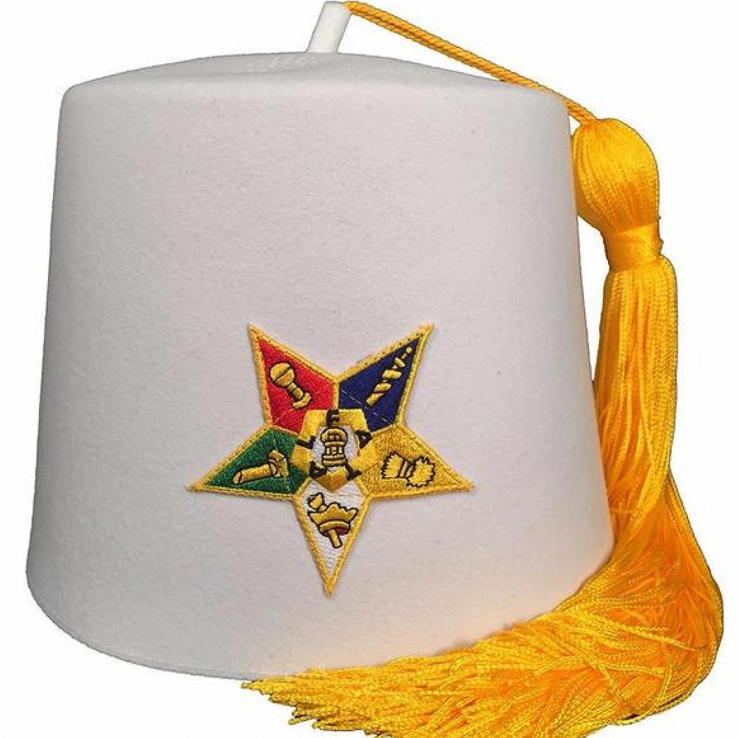Order of the Eastern Star OES White Fez Order of the Eastern Star OES White Fez
