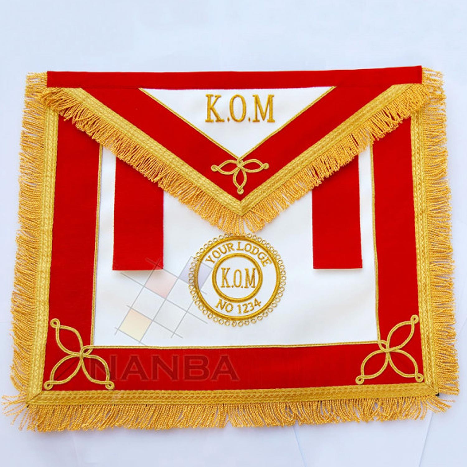 RAOB Apron with Emblem KOM Red RAOB Apron with Emblem KOM Red