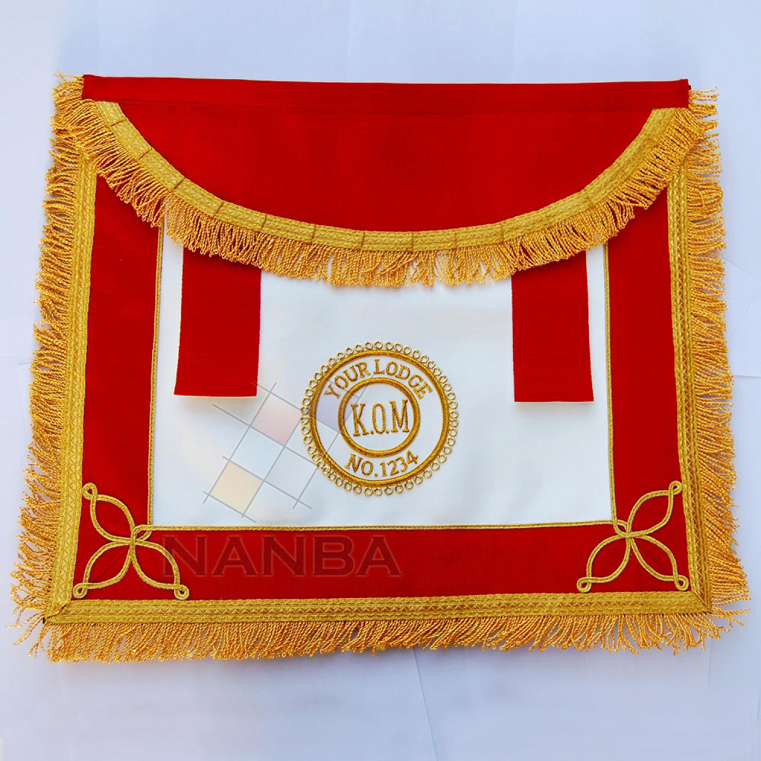 RAOB Apron with Emblem Rounded Bib RAOB Apron with Emblem Rounded Bib