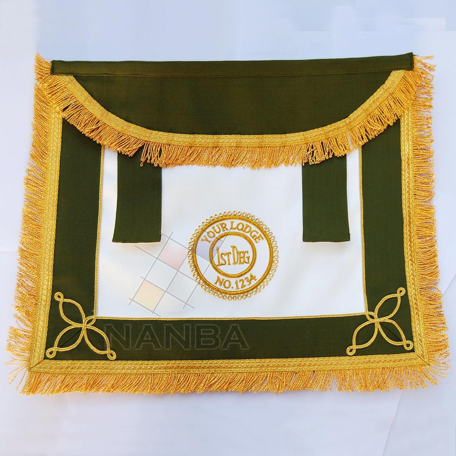 RAOB Apron with Emblem Rounded Bib RAOB Apron with Emblem Rounded Bib