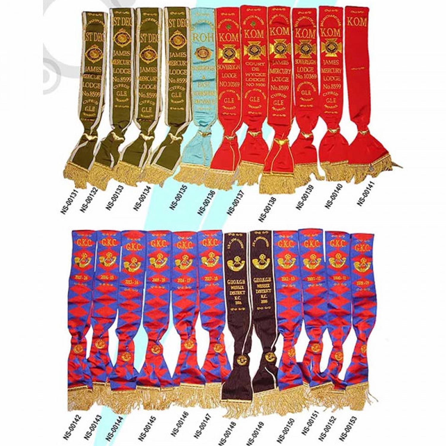 Royal Antediluvian Order of Buffaloes RAOB - Sashes Royal Antediluvian Order of Buffaloes RAOB - Sashes