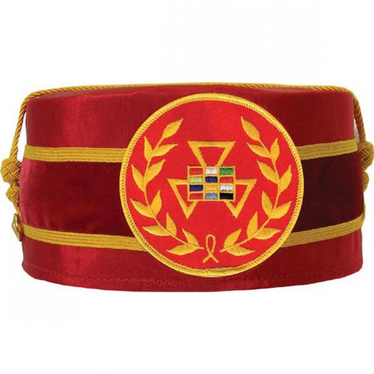 Royal Arch Cap Red Grand Past High Priest PHP Wreath Royal Arch Cap Red Grand Past High Priest PHP Wreath