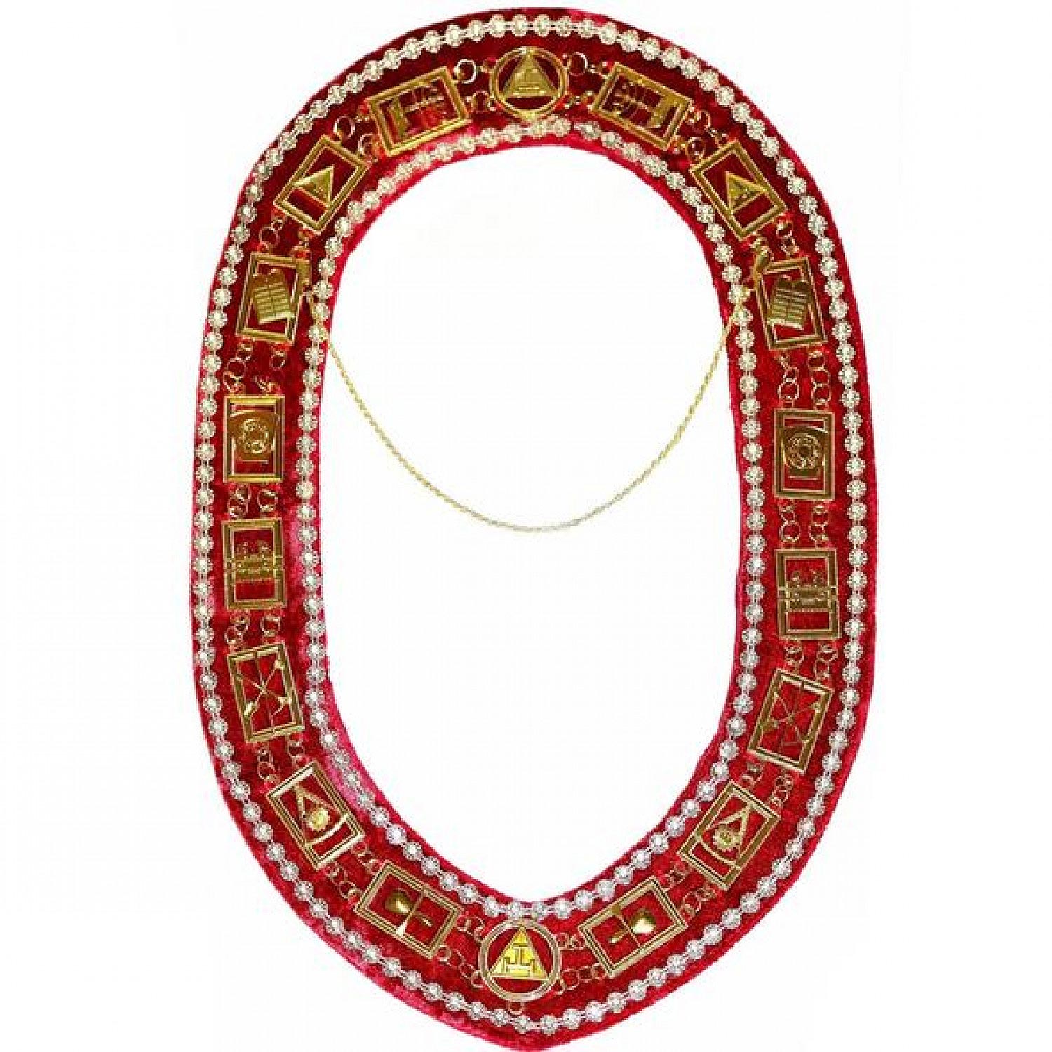 Royal Arch Chain Collar on Red Velvet Free Case Royal Arch Chain Collar on Red Velvet Free Case