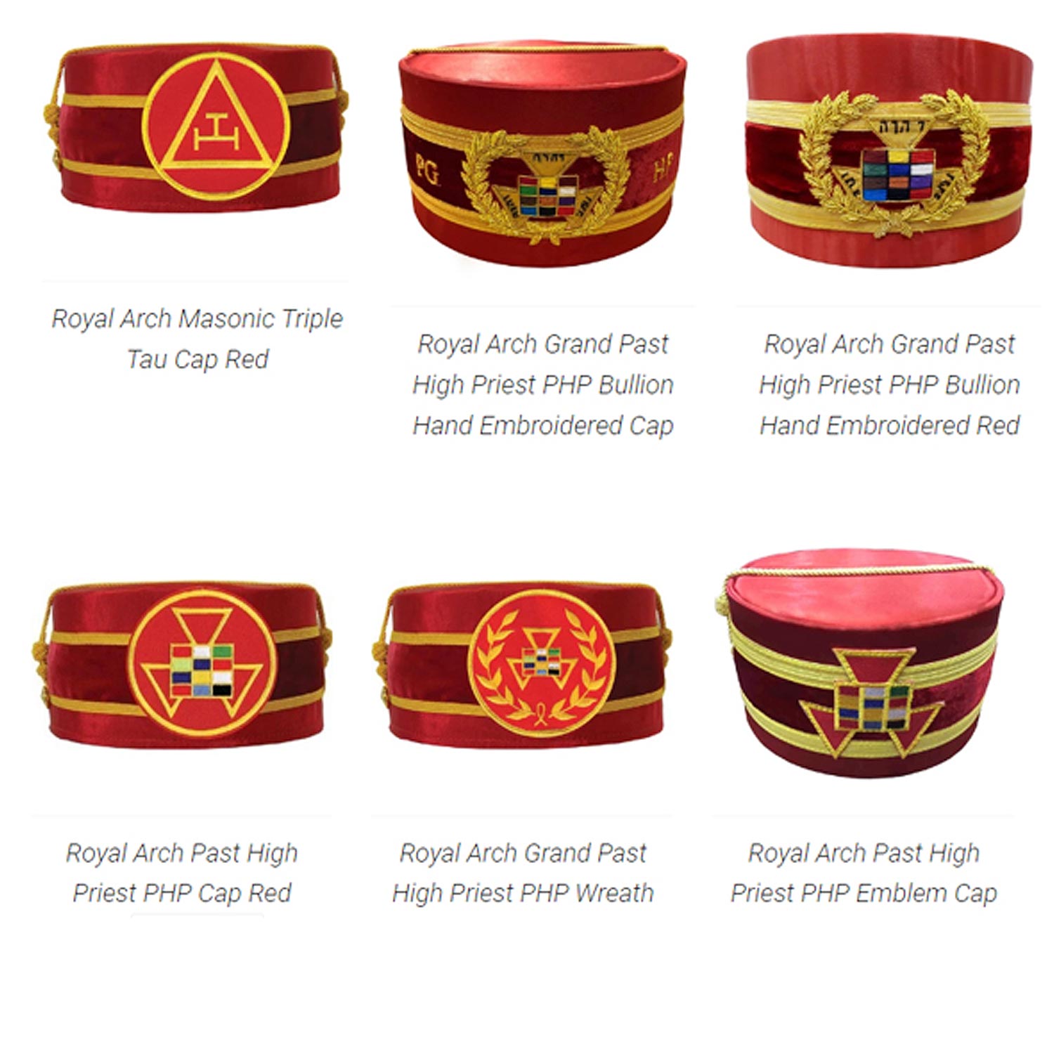 Royal Arch Grand Past High Priest PHP Cap Red Royal Arch Grand Past High Priest PHP Cap Red