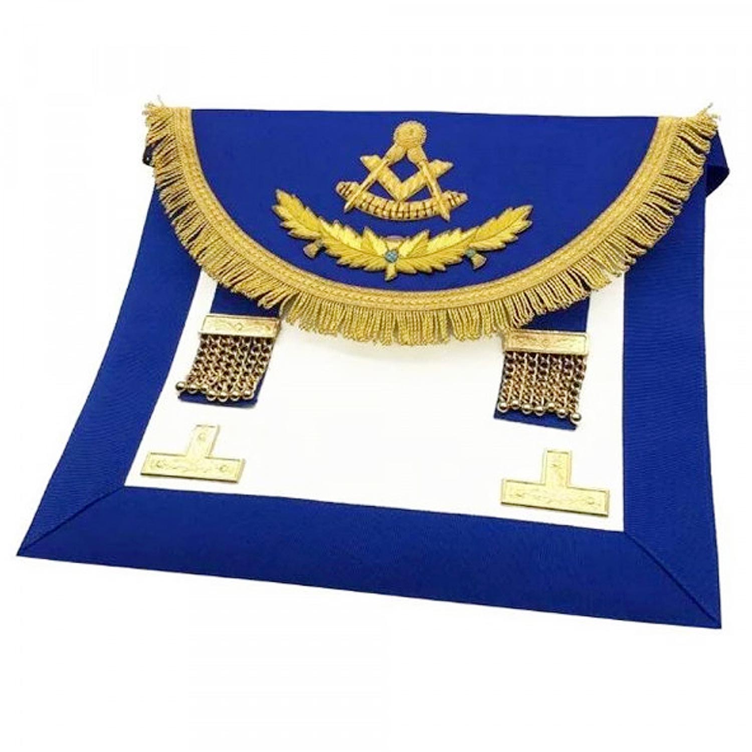 Scottish Rite Past Master Handmade Embroidery Apron - Blue with Vinework Scottish Rite Past Master Handmade Embroidery Apron - Blue with Vinework