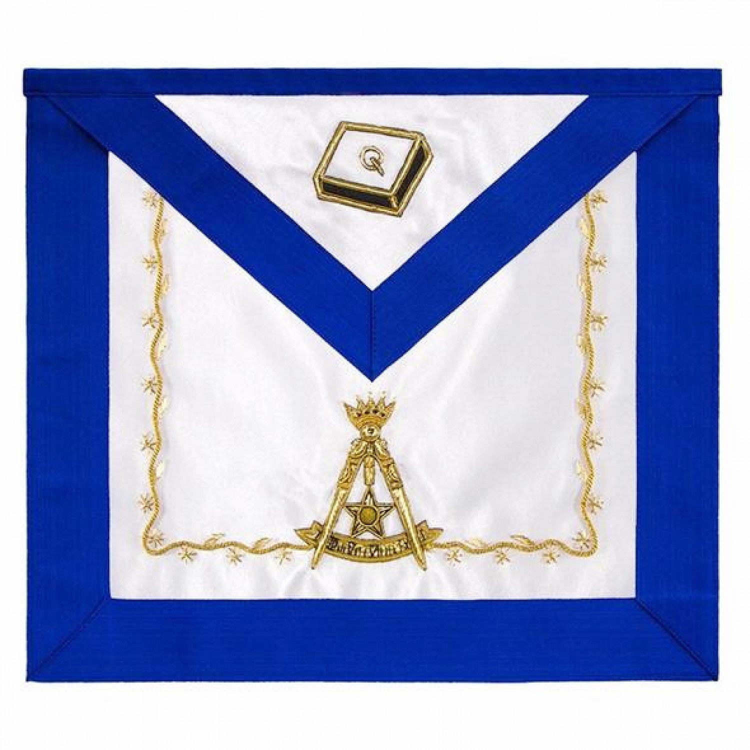 Scottish Rite Silk Apron 14th Degree Hand Embroidered Scottish Rite Silk Apron 14th Degree Hand Embroidered