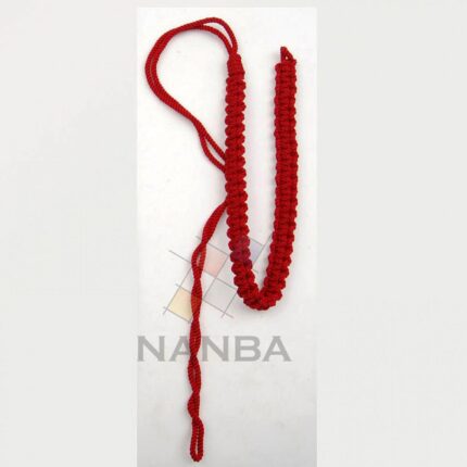 Silk pleated lanyard
