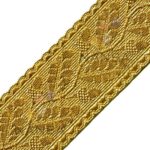 Uniform Gold Braid or Lace with Acacia leaves (Rich Pattern)