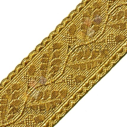 Uniform Gold Braid or Lace with Acacia leaves (Rich Pattern)
